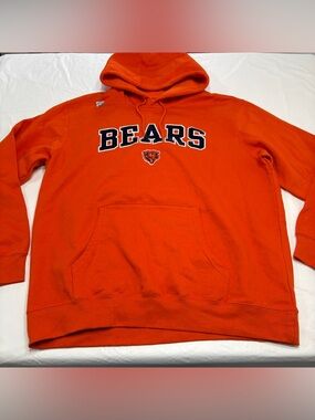NFL Chicago Bears Orange Pullover Hoodie Sweatshirt Mens XL New